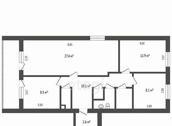3-комн. квартира, 78 м2, 1/9 эт. Протвино