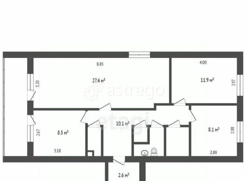 3-комн. квартира, 78 м2, 1/9 эт. Протвино - изображение 1