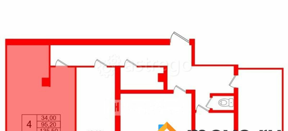Комната, 34 м2, 5/6 эт. Санкт-Петербург - изображение 6
