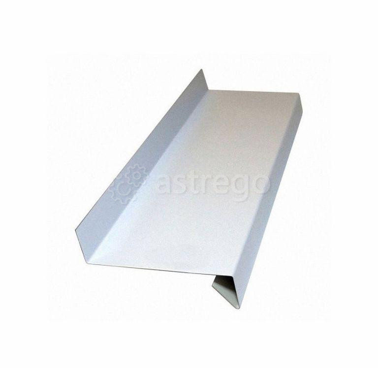 Отлив оконный из оцинкованной стали белый 150 мм Первоуральск - изображение 1