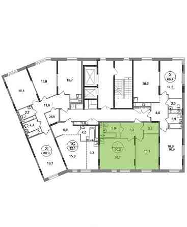 1-комн. квартира, 50 м2, 12/17 эт. Москва