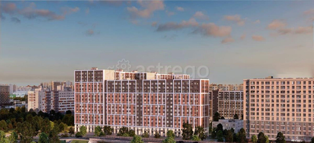 1-комн. апарт-ы, 39.71 м2, 3/17 эт. Санкт-Петербург - изображение 3