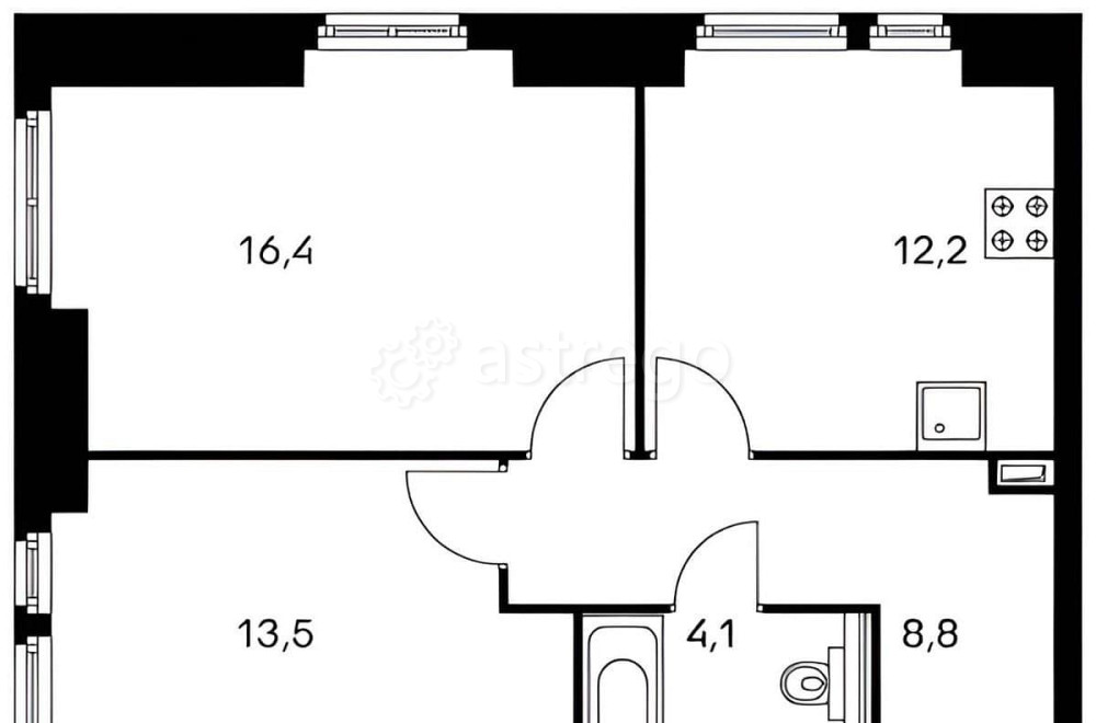 2-комн. квартира, 55 м2, 14/34 эт. Красногорск - изображение 6