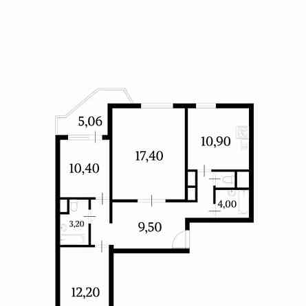 3-комн. квартира, 74 м2, 7/16 эт. Балашиха