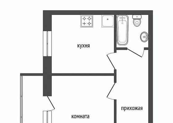 1-комн. квартира, 46.4 м2, 3/3 эт. Емельяново
