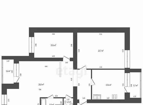 4-комн. квартира, 98.5 м2, 5/5 эт. Стерлитамак