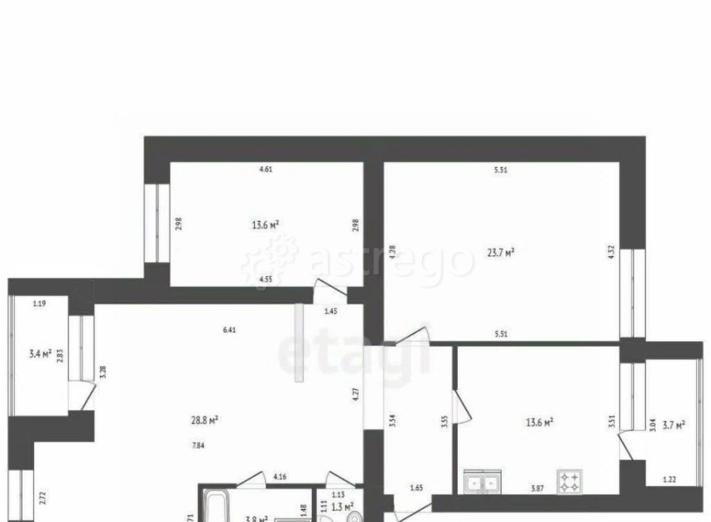 4-комн. квартира, 98.5 м2, 5/5 эт. Стерлитамак - изображение 1