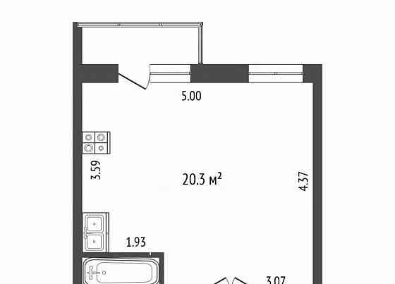 Студия, 29.6 м2, 5/9 эт. Стерлитамак