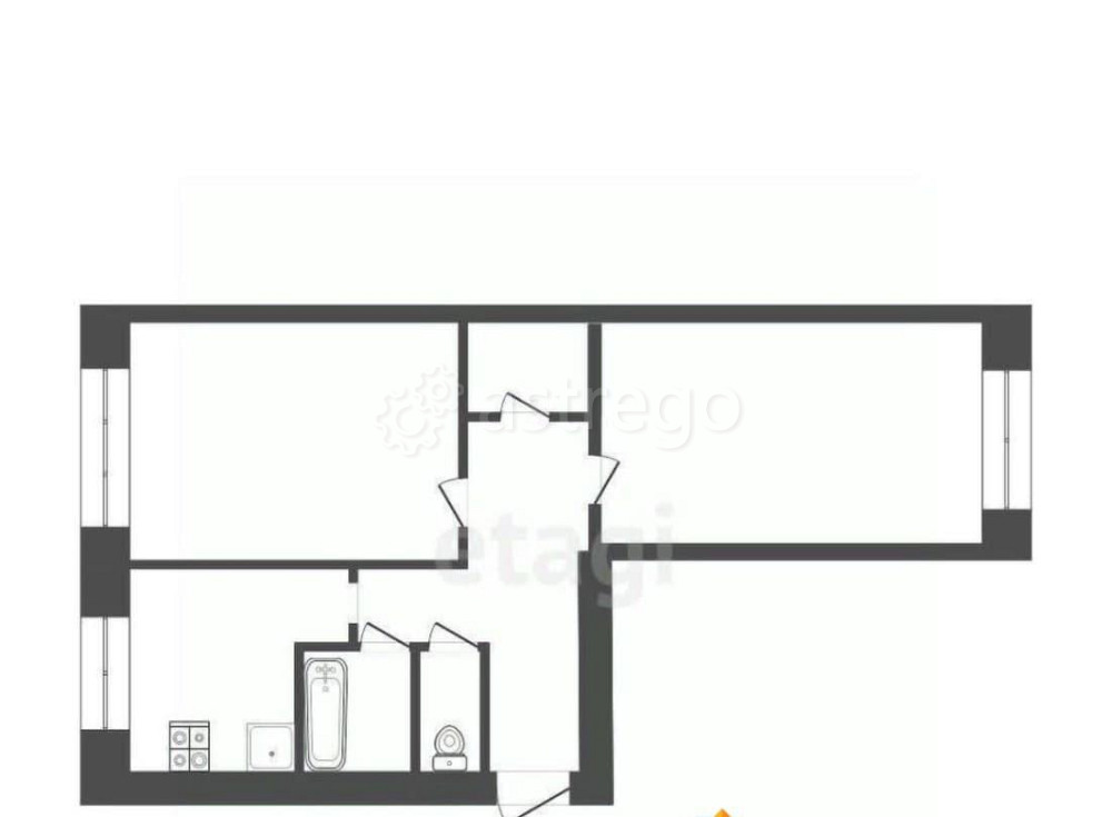 2-комн. квартира, 48.6 м2, 1/5 эт. Бийск - изображение 5