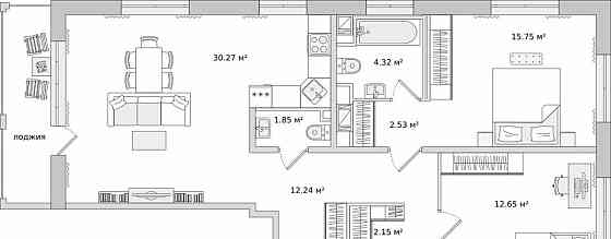 3-комн. квартира, 106.84 м2, 3/17 эт. Санкт-Петербург