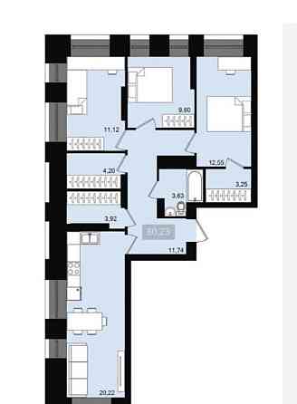 4-комн. квартира, 80.23 м2, 14/20 эт. Красноярск