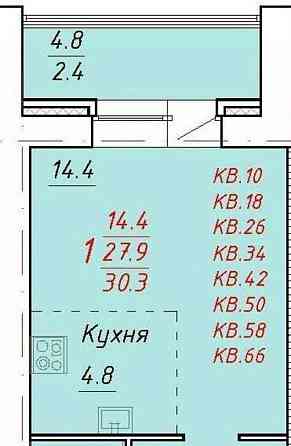 1-комн. квартира, 30.9 м2, 2/5 эт. Новоалтайск