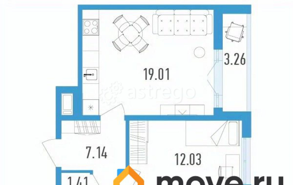 2-комн. квартира, 57.93 м2, 10/12 эт. Санкт-Петербург - изображение 1