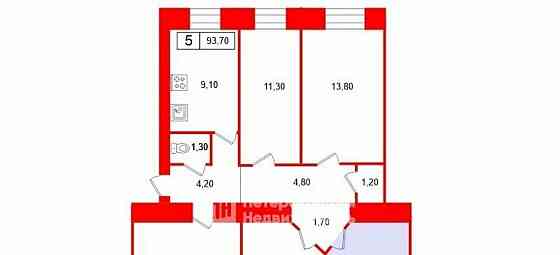 Комната, 13 м2, 4/5 эт. Санкт-Петербург