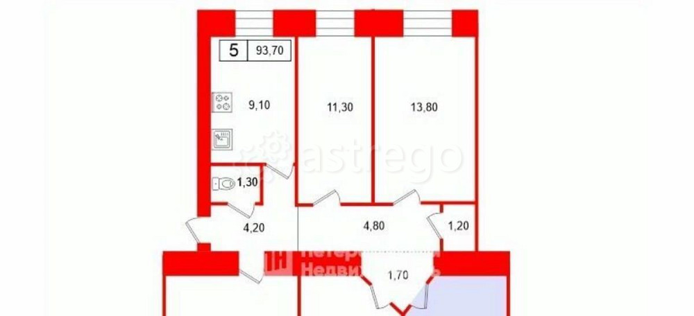 Комната, 13 м2, 4/5 эт. Санкт-Петербург - изображение 2