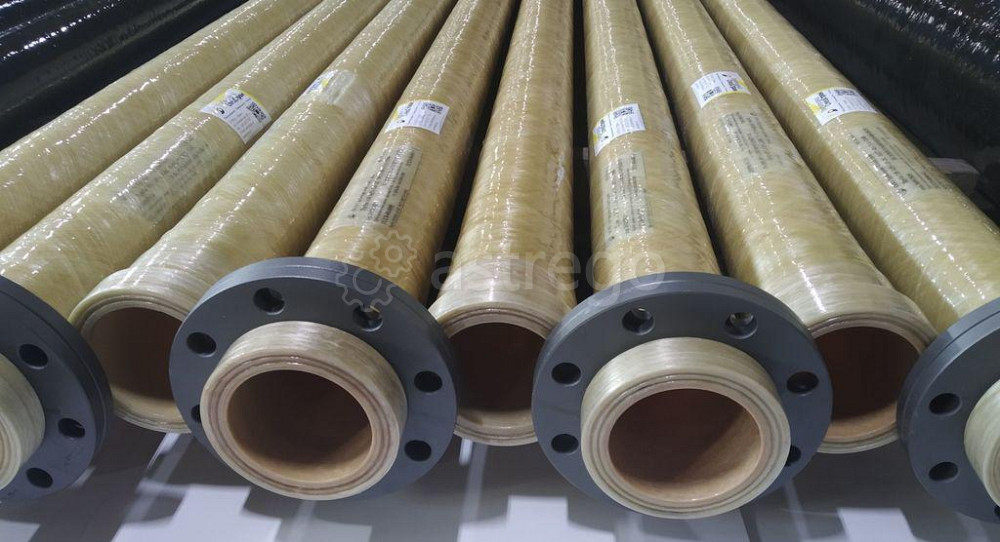 Труба для водоотведения в шахте стеклопластиковая футерованная Ду110 L=3000 Пермь - изображение 1