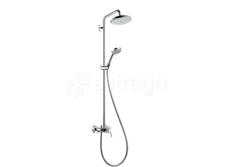 Душевая стойка Hansgrohe, Croma 220, смеситель - есть, тип открывания воды - однорычажный 27222000 Москва - изображение 1