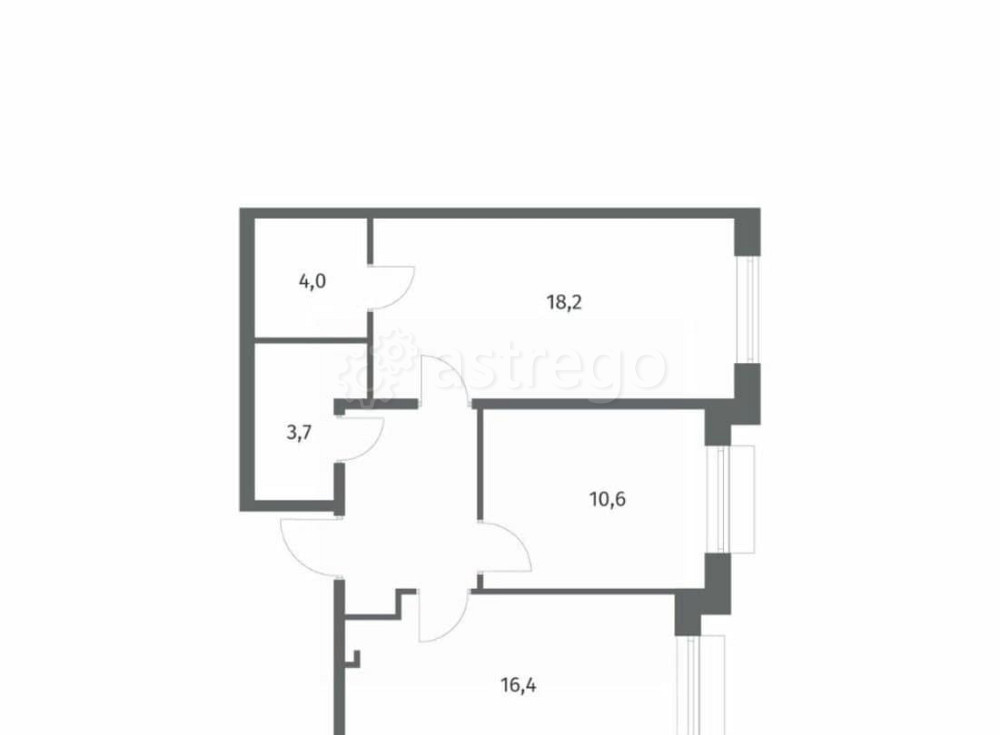 2-комн. квартира, 60.1 м2, 7/8 эт. Санкт-Петербург - изображение 1