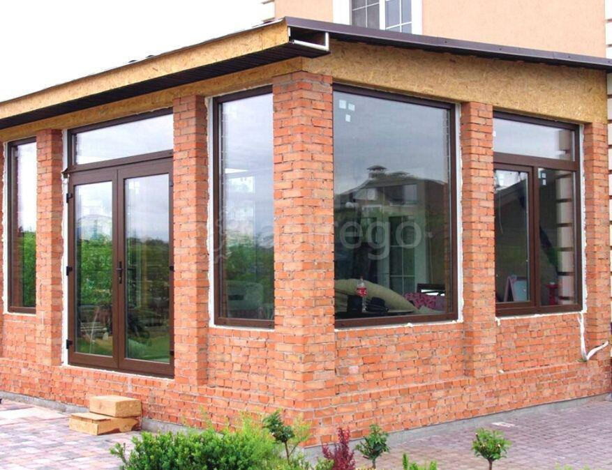 Окно из алюминиевого профиля МП-45 и однокамерного стеклопакета на террасу Екатеринбург - изображение 1