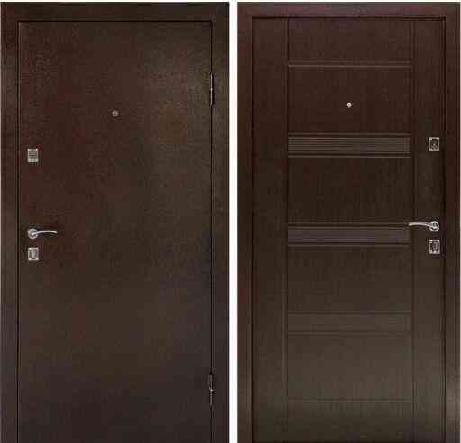 Дверь металлическая КОМФОРТ венге 860х2050 левая двер. полотна 65 мм Екатеринбург