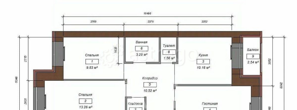 3-комн. квартира, 64.2 м2, 3/4 эт. Королев - изображение 7