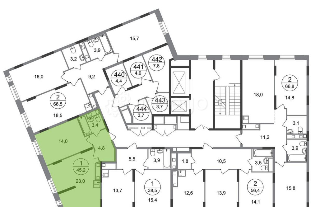 1-комн. квартира, 45 м2, 7/17 эт. Москва - изображение 4