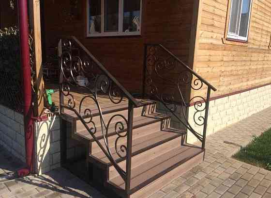 Сварное металлическое крыльцо Лестницы, ступени Амарант Раменское