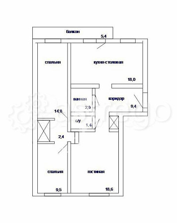 4-комн. квартира, 83 м2, 6/7 эт. Белгород - изображение 4