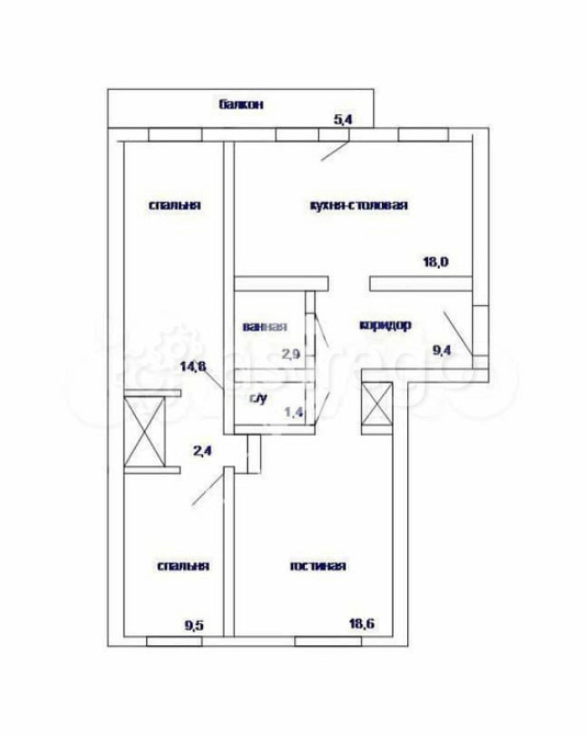 4-комн. квартира, 83 м2, 6/7 эт. Белгород - изображение 4