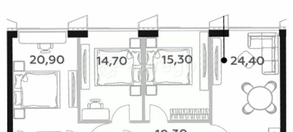 4-комн. квартира, 99 м2, 26/56 эт. Москва - изображение 5