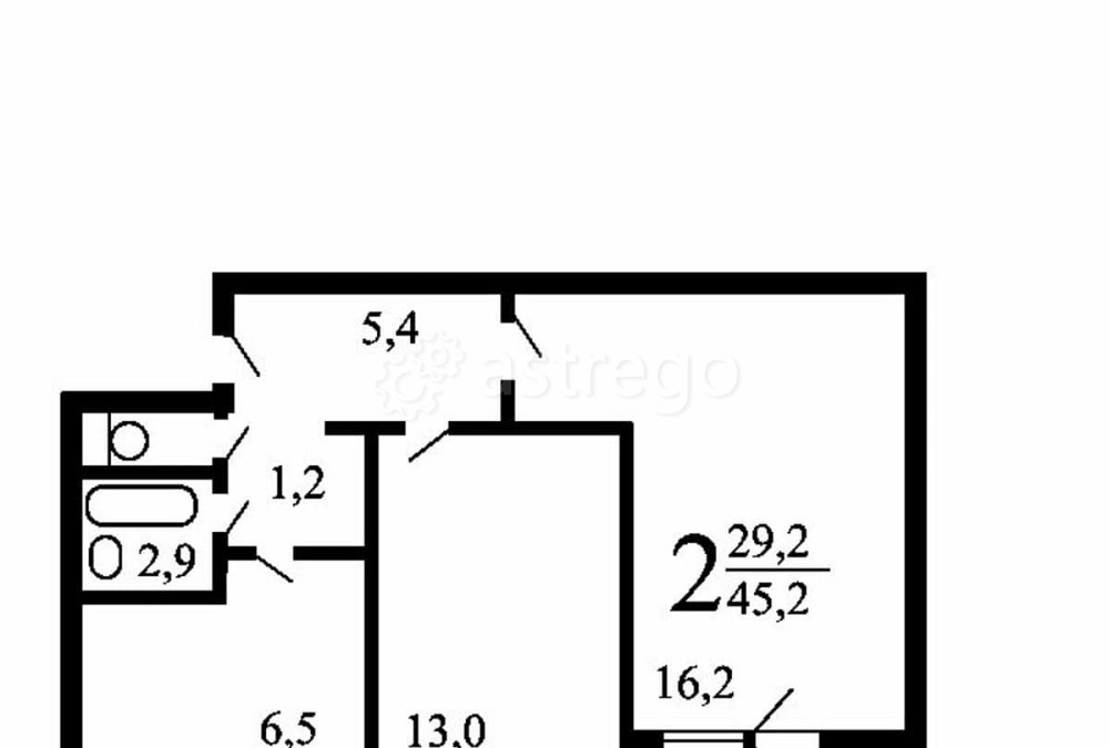 2-комн. квартира, 47 м2, 7/12 эт. Москва - изображение 6