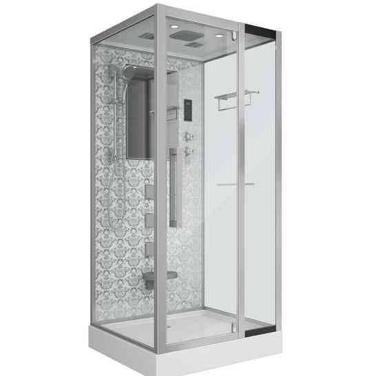 Душевая кабина NG-7714W 1000x900х2150 низкий поддон стенки БЕЛЫЕ 5 мест Niagara Москва