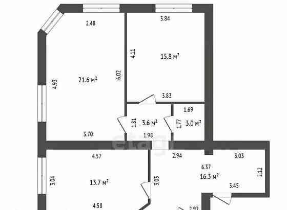 3-комн. квартира, 91.5 м2, 5/6 эт. Стерлитамак