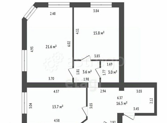 3-комн. квартира, 91.5 м2, 5/6 эт. Стерлитамак - изображение 1
