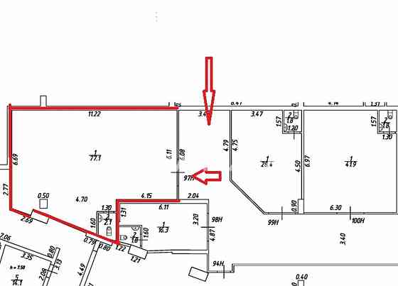 Торговое помещение, 79.2 м2 Санкт-Петербург