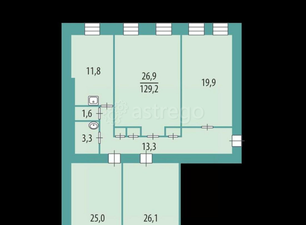4-комн. квартира, 129.2 м2, 5/6 эт. Санкт-Петербург - изображение 2