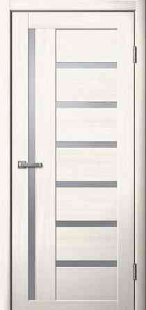Межкомнатная дверь ПО 217 ясень снежный матовое стекло 600/700/800x2000 FLY Doors Хабаровск