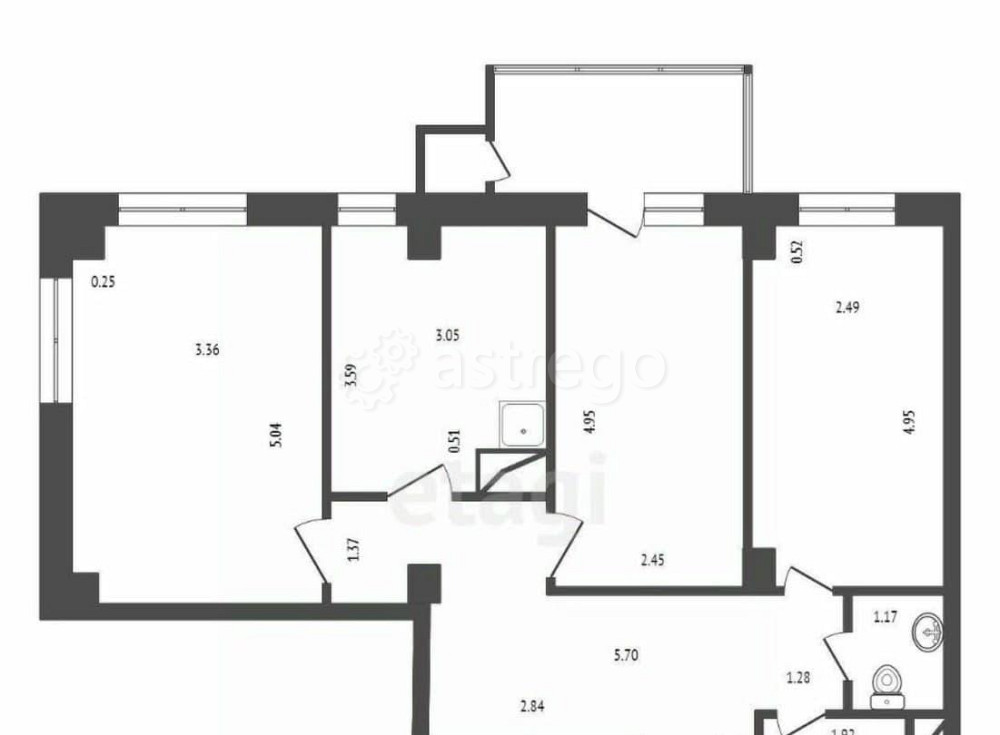 3-комн. квартира, 72.6 м2, 9/25 эт. Красноярск - изображение 7