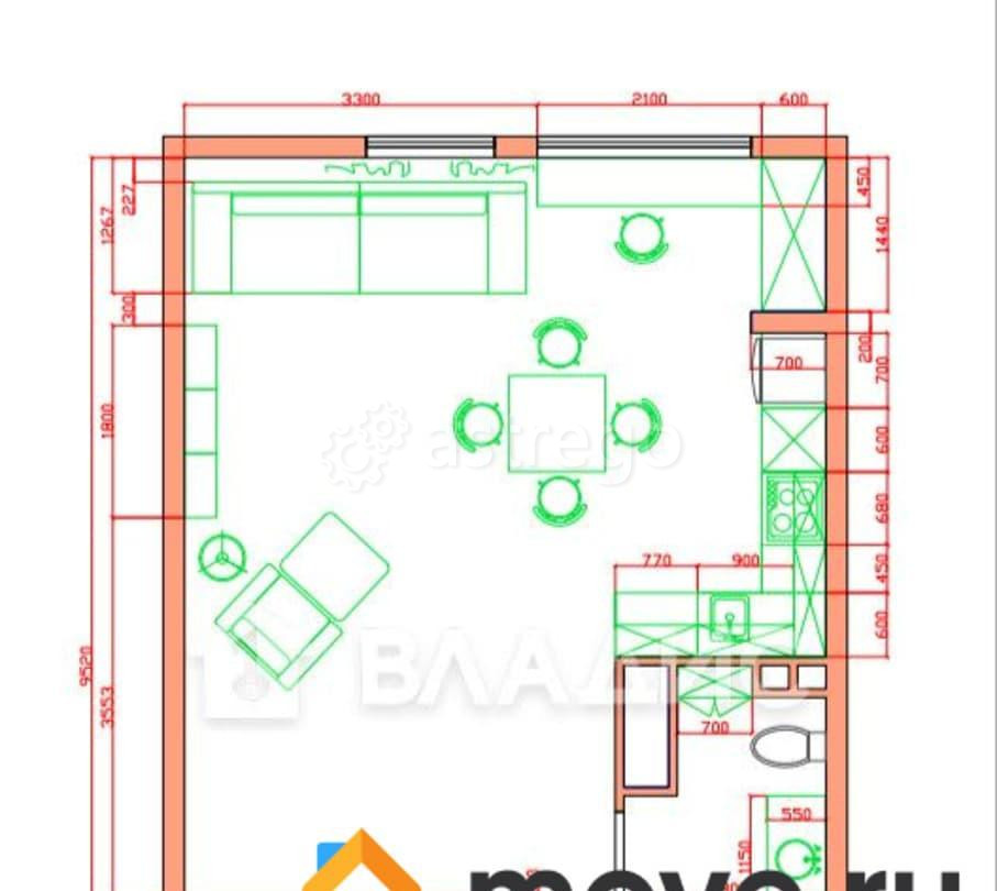 Студия, 56 м2, 17/18 эт. Белгород - изображение 6