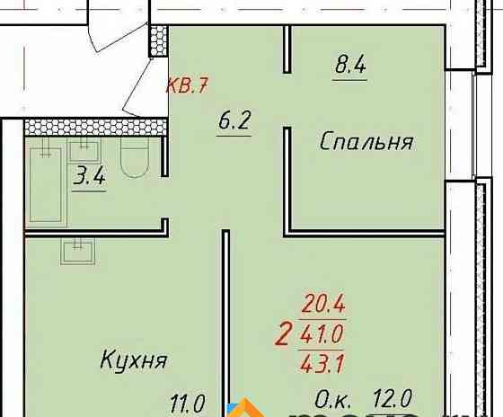 2-комн. квартира, 43.1 м2, 1/9 эт. Новоалтайск