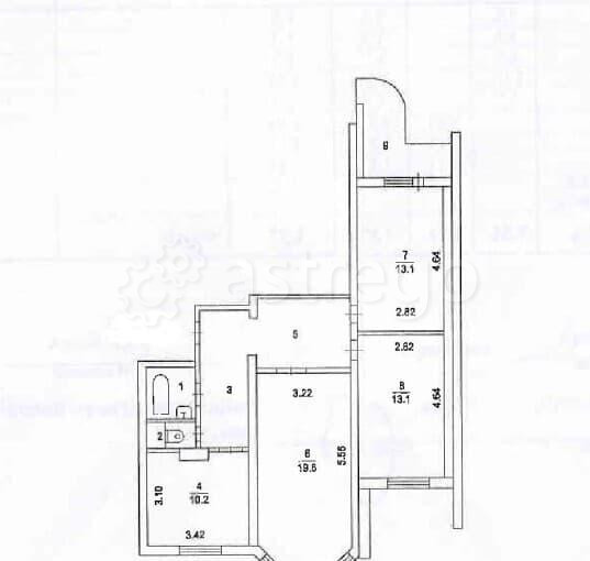 3-комн. квартира, 77.5 м2, 12/17 эт. Химки - изображение 3