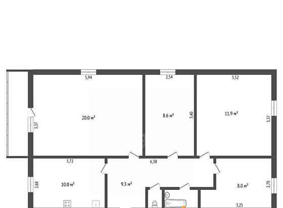 4-комн. квартира, 72 м2, 3/5 эт. Благовещенск