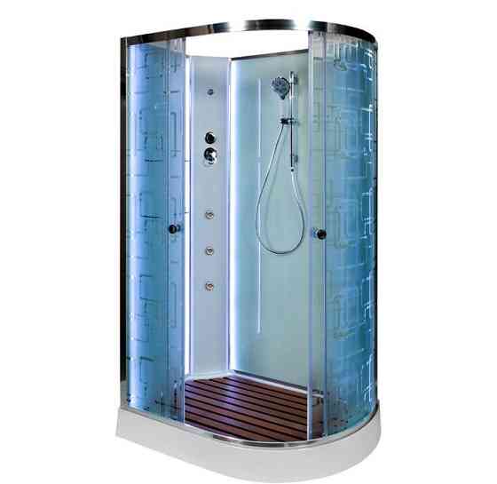 Душевая кабина 120х80 низкий поддон Deto EM 1512 (L) N с LED и гидро Красноярск