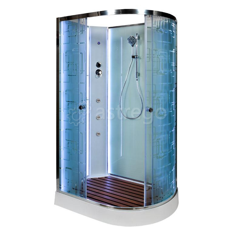 Душевая кабина 120х80 низкий поддон Deto EM 1512 (L) N с LED и гидро Красноярск - изображение 1
