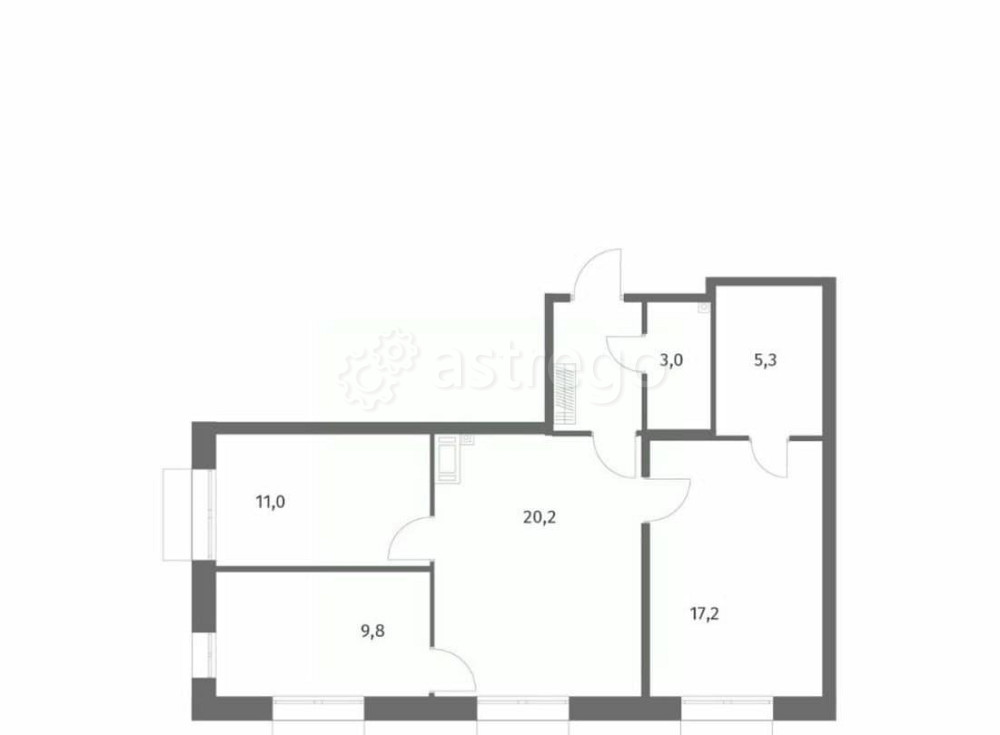 3-комн. квартира, 70.7 м2, 3/13 эт. Санкт-Петербург - изображение 1