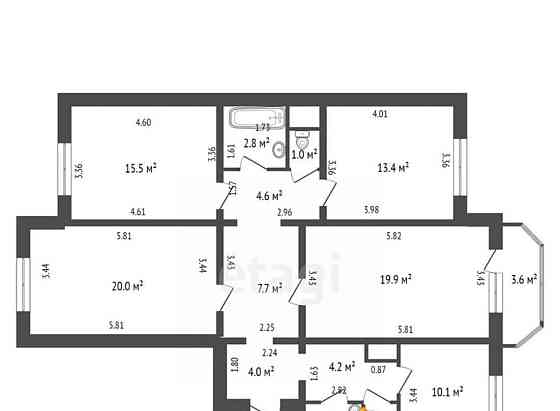 4-комн. квартира, 107 м2, 8/18 эт. Санкт-Петербург