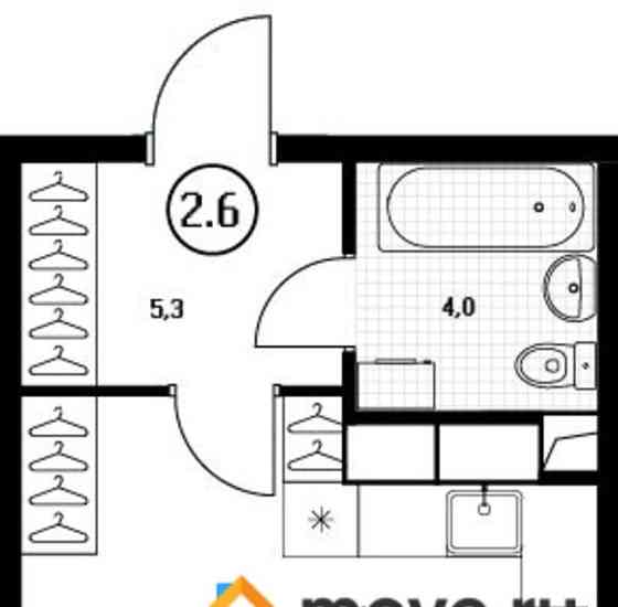 Студия, 29.3 м2, 12/17 эт. Пушкино