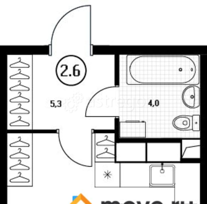 Студия, 29.3 м2, 12/17 эт. Пушкино - изображение 1