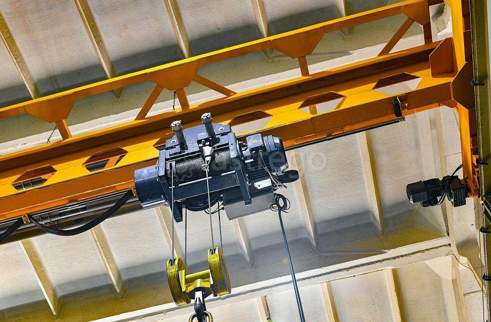 Кран мостовой подвесной электрический двухпролетный 6,3 т, пролет 10,5+10,5 м, L= 22,2 м Челябинск - изображение 1