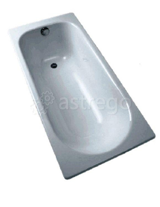 Ванна Laguna стальная эмалированная без сифона, с ножками белая, c рантом 1 Краснодар - изображение 1